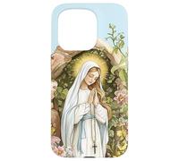 Nostra Signora di Lourdes Immacolata Beata Madre Maria Cattolica Custodia per iPhone 15 Pro
