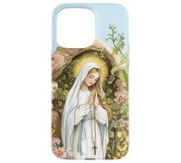 Nostra Signora di Lourdes Immacolata Beata Madre Maria Cattolica Custodia per iPhone 15 Pro Max