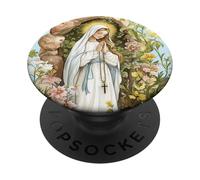 Nostra Signora di Lourdes Immacolata Beata Madre Maria Cattolica PopSockets PopGrip Adesivo