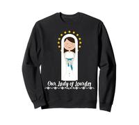 Nostra Signora di Lourdes Rosario Maria Carine Cattoliche Felpa