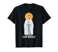 Nostra Signora di Lourdes Vintage Religioso Inspirational Grafica Maglietta