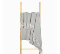 Nostra Zelandia 100% Coperta in Pura Lana - Plaid Caldo, Traspirante e Leggero per Divano, Letto e Uso Esterno, Termoregolante con Frange - Prodotto in Europa