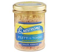 Nostromo - Filetti di Tonno all'Olio di Oliva, Qualità Superiore, Lavorati a Mano, 1 Vasetto in Vetro da 180 gr