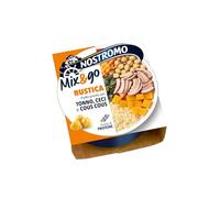 Nostromo Mix&Go Rustico - Piatto Pronto con Tonno, Ceci, Cous Cous - Gusto Mediterraneo e Veloce - 1 Confezione da 190g