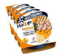 Nostromo Mix&Go Rustico - Piatto Pronto con Tonno, Ceci, Cous Cous - Gusto Mediterraneo e Veloce - 1 Confezione da 760g
