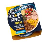 Nostromo - Mix&Go VITAL PRO+ Tonno con Lenticchie, Bulgur, Verdure e Semi di Zucca - Piatto Pronto Equilibrato, Ricco di Fibre e Proteine - 1 Confezione da 190g