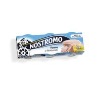 Nostromo Tonno al Naturale 70g - Confezione da 3 Lattine, Meno dell'1% di Grassi, Senza Conservanti - Tonno Magro e Proteico