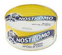 Nostromo - Tonno all'olio di oliva, 1 lattina da 1kg. Fonte di proteine, senza conservanti.