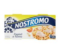 Nostromo - Tonno con Contorno di Fagioli, Piatto Completo e Pronto da Gustare, Apertura Facile, 2 Lattine da 150 gr