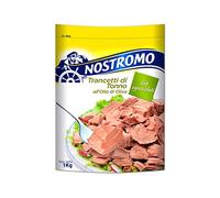 Nostromo - Trancetti di tonno all'olio di oliva, 1 busta da 1kg. Facili da aprire e pronti all'uso, già sgocciolati.