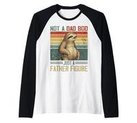 Not a Dad Bod Just a Father Figura Divertente Retro Bradipo Vintage Maglia con Maniche Raglan