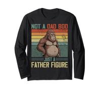 Not a Dad Bod Just a Father Figura Retro Bigfoot Vintage Maglia a Manica
