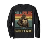 Not a Dad Bod Just a Father Figura Retro Gorilla Vintage Maglia a Manica