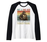 Not a Dad Bod Just a Father Figura Retro Gorilla Vintage Maglia con Maniche Raglan