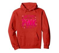 Not A Girl, Just Like Pink - Dichiarazione di Potere per Ragazzi Felpa con Cappuccio, Unisex per Adulti, Rosso, L