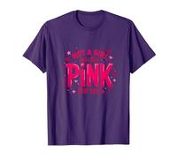Not A Girl, Just Like Pink - Dichiarazione di Potere per Ragazzi Maglietta, Uomo, Viola, 3XL