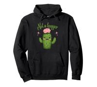 Not A Hugger Sarcastico Humor Don't Touch Me Cute Cactus Felpa con Cappuccio