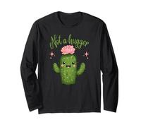 Not A Hugger Sarcastico Humor Don't Touch Me Cute Cactus Maglia a Manica