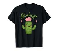 Not A Hugger Sarcastico Humor Don't Touch Me Cute Cactus Maglietta
