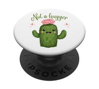 Not A Hugger Sarcastico Humor Don't Touch Me Cute Cactus PopSockets PopGrip Adesivo