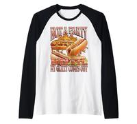 Not A Party Until Glizzy Divertente Wiener Hot Dog Meme Bootleg Maglia con Maniche Raglan