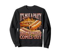 Not A Party Until Wiener Divertente Hot Dog Glizzy Meme Bootleg Felpa