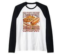 Not A Party Until Wiener Divertente Hot Dog Glizzy Meme Bootleg Maglia con Maniche Raglan