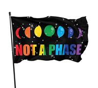 Not A Phase - Bandiera Transgender Pride, 9 x 1,5 m, colori vivaci e resistenti allo sbiadimento, per esposizione all'aperto per tutte le stagioni