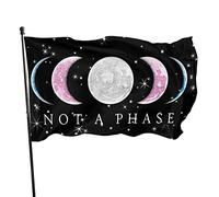 Not A Phase - Bandiera Transgender Pride, 9 x 1,5 m, colori vivaci e resistenti allo sbiadimento, per esposizione all'aperto per tutte le stagioni