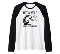 Not A Wolf Still Terrifying Funny Bird Umorismo Animale Grafico Maglia con Maniche Raglan