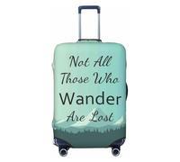 Not All Those Who Wander Are Lost1 - Copribagagli da viaggio elastico, protezione per valigie, 45-81 cm, Nero , M