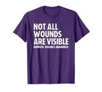 Not all Wounds Are Visible Domestic Violence Purple Maglietta