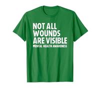 Not all Wounds Are Visible Mental Health Awareness Green Maglietta