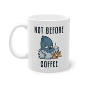 Not Before Coffee Latte Art - Tazza da caffè con scritta "Barista" (02449B)