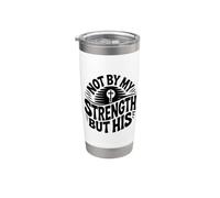Not By My Strength But His Bicchiere termico in acciaio inox doppia parete