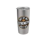Not By My Strength But His Bicchiere termico in acciaio inox doppia parete