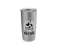 Not By My Strength But His Bicchiere termico in acciaio inox doppia parete