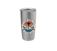 Not By My Strength But His Bicchiere termico in acciaio inox doppia parete