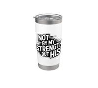 Not By My Strength But His Bicchiere termico in acciaio inox doppia parete