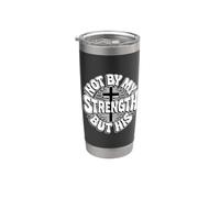 Not By My Strength But His Bicchiere termico in acciaio inox doppia parete