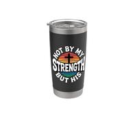 Not By My Strength But His Bicchiere termico in acciaio inox doppia parete