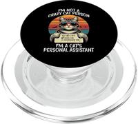 Not Crazy Cat Persona Assistente personale Divertente Uomini Donne Bambini PopSockets PopGrip per MagSafe