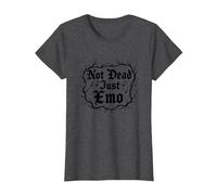Not Dead Just Emo Elder, Musica Gotica, Nostalgia Maglietta, Donna, Grigio Scuro, 3XL