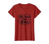 Not Dead Just Emo Elder, Musica Gotica, Nostalgia Maglietta, Donna, Mirtillo Rosso, M