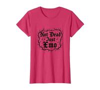 Not Dead Just Emo Elder, Musica Gotica, Nostalgia Maglietta, Donna, Rosso mélange, M