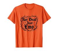 Not Dead Just Emo Elder, Musica Gotica, Nostalgia Maglietta, Uomo, Arancio, M