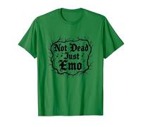 Not Dead Just Emo Elder, Musica Gotica, Nostalgia Maglietta, Uomo, Verde Mela, M