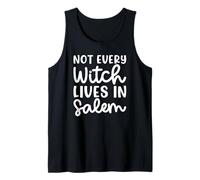 Not Every Witch Lives in Salem Halloween Spettrale Carino Divertente Canotta