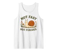 Not Fast Not Furious Funny Snail Vintage Retro Canotta