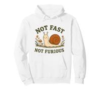 Not Fast Not Furious Funny Snail Vintage Retro Felpa con Cappuccio